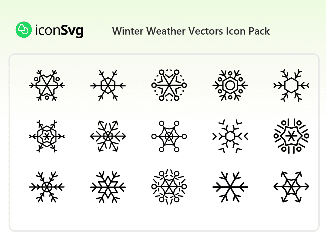 Winter Weather Vectors Icon Pack