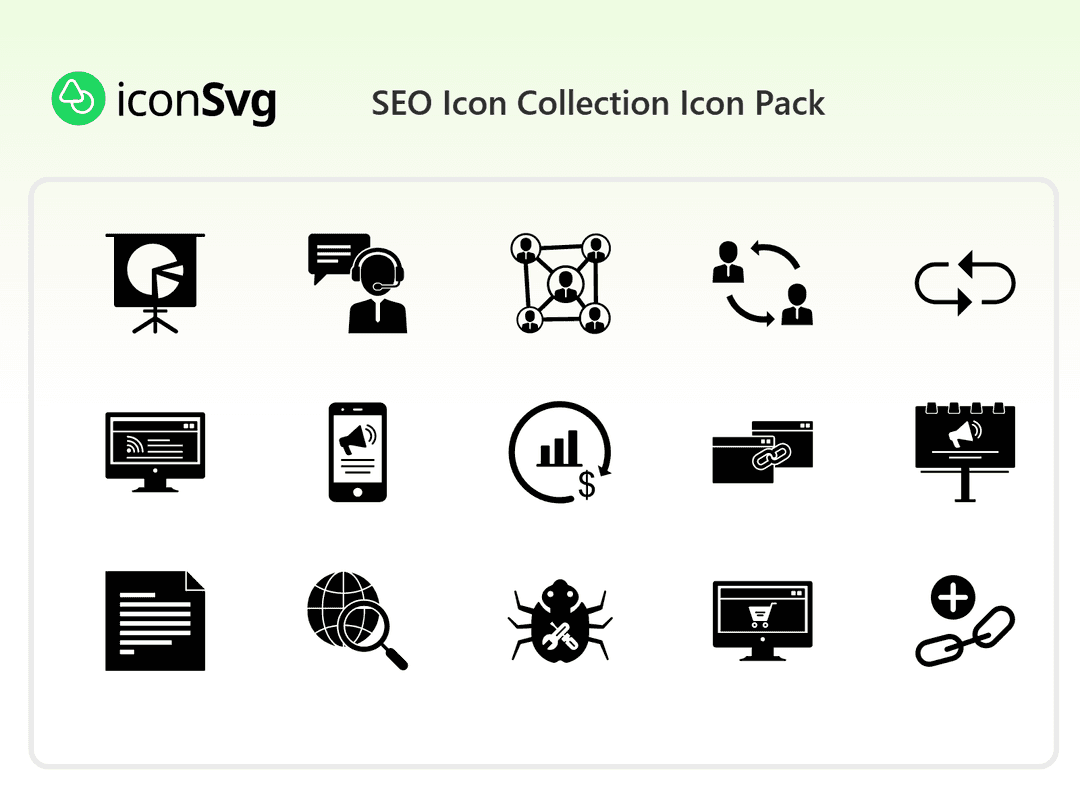 SEO Icon Kollektion Symbol paket