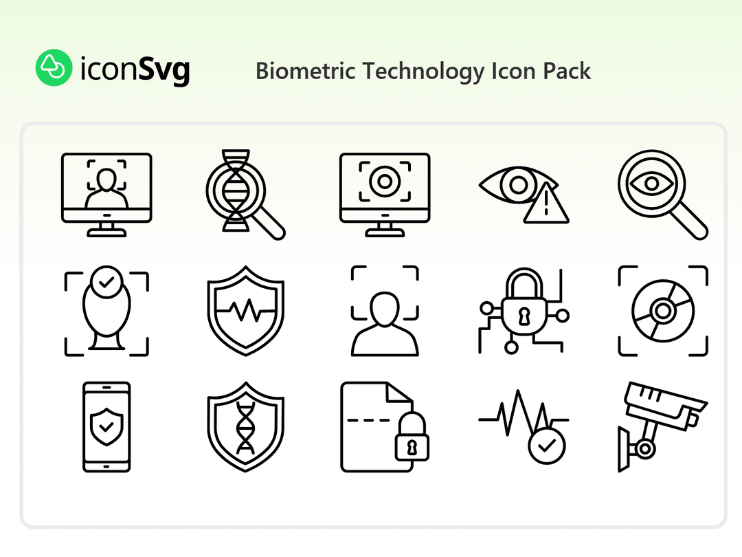 Biometric Technology Icon Pack