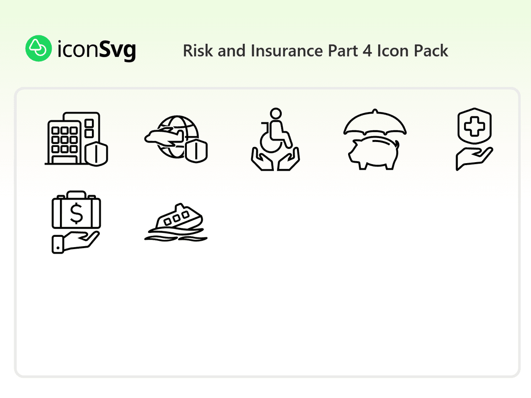Risk and Insurance Part 4 Icon Pack
