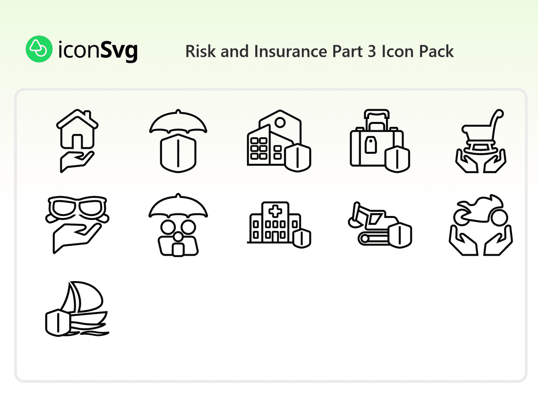 Risk and Insurance Part 3 Icon Pack