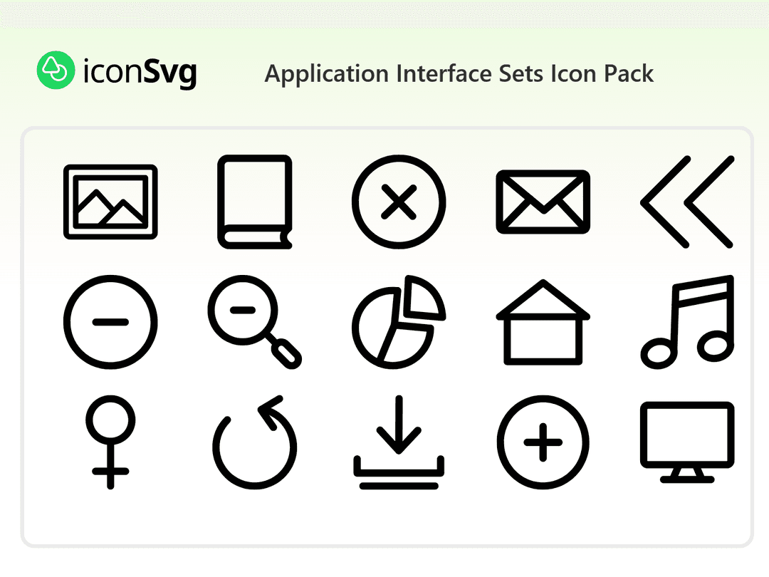 Application Interface Sets Icon Pack