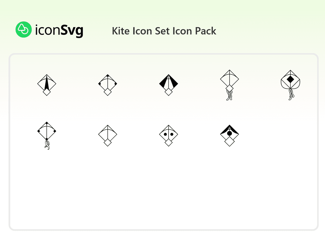 Kite Icon Set Icon Pack