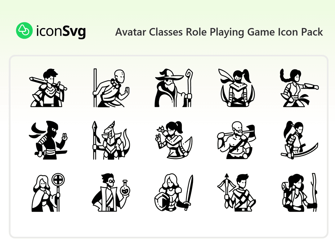 Avatar Classes Role Playing Game Icon Pack
