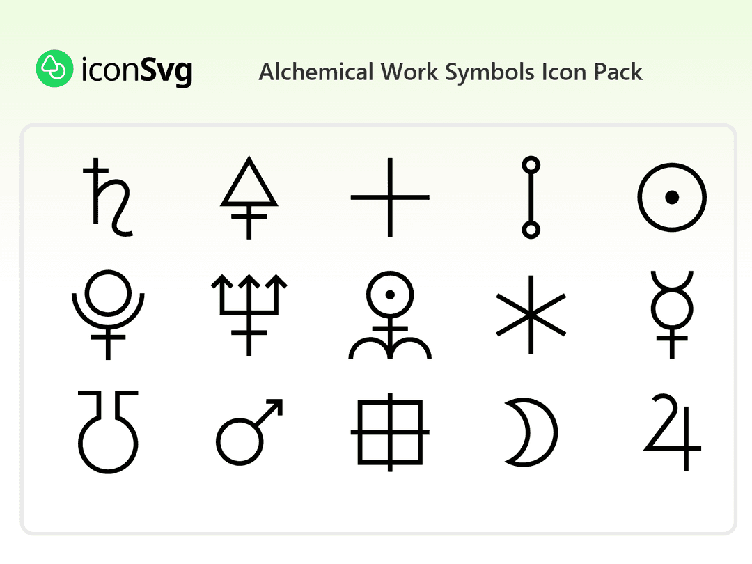 Alchemical Work Symbols Icon Pack