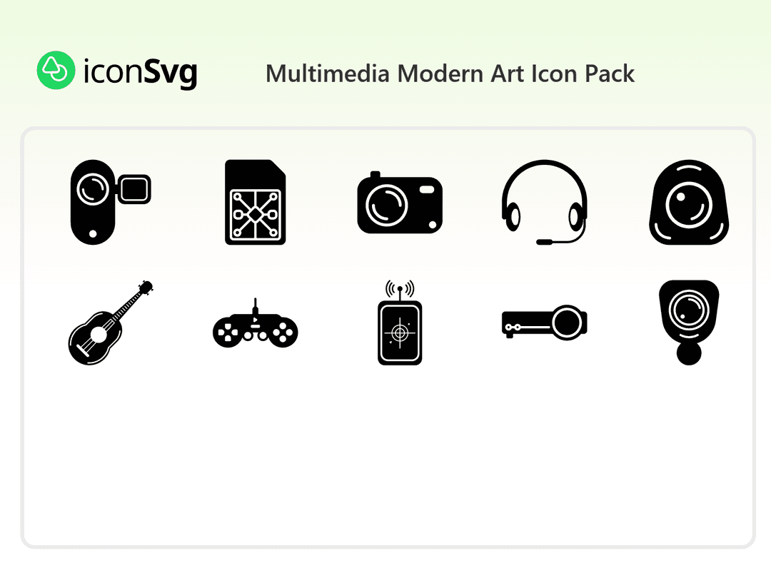 Multimedia Modern Art Icon Pack