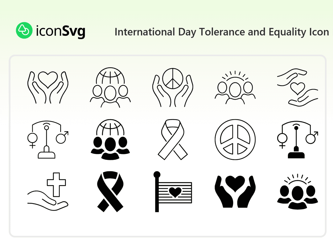 Internationaler Tag Toleranz und Gleichheit Symbol paket