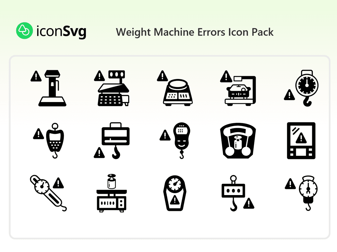 Weight Machine Errors Icon Pack