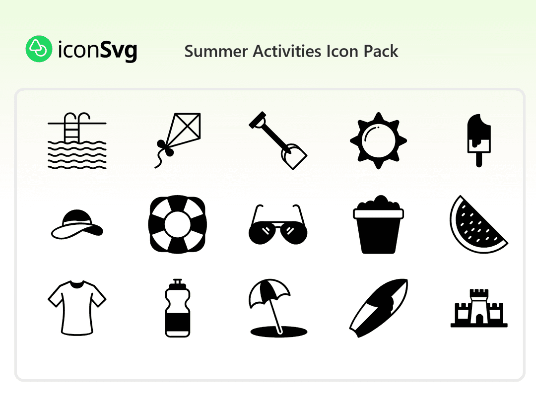 Summer Activities Icon Pack