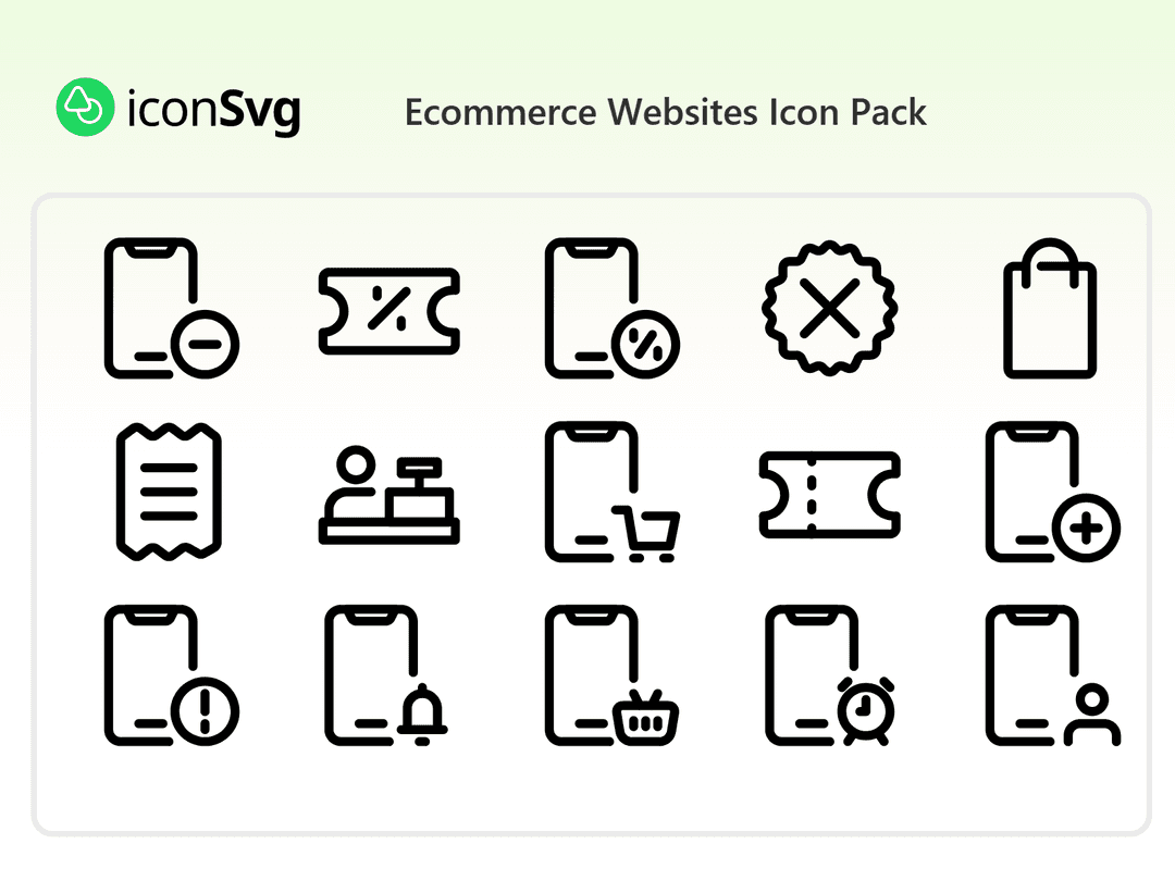 Ecommerce Websites Icon Pack