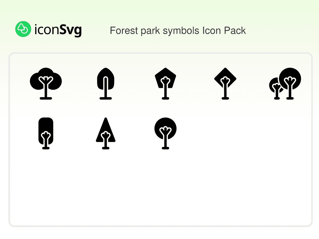 Forest park symbols Icon Pack