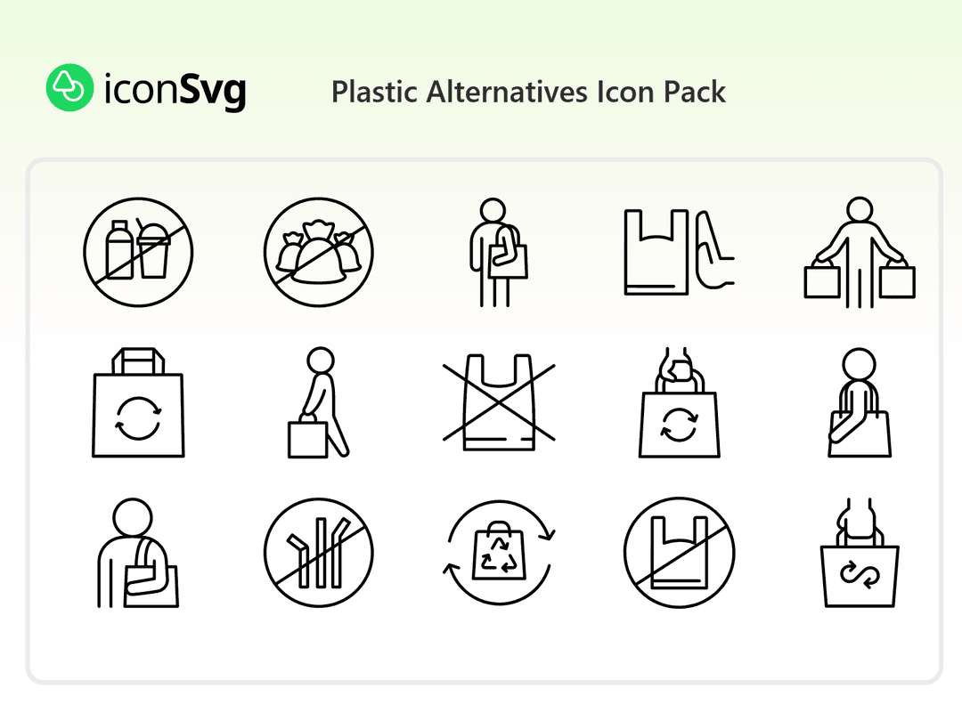 Свободный набор значков Пластиковые альтернативы