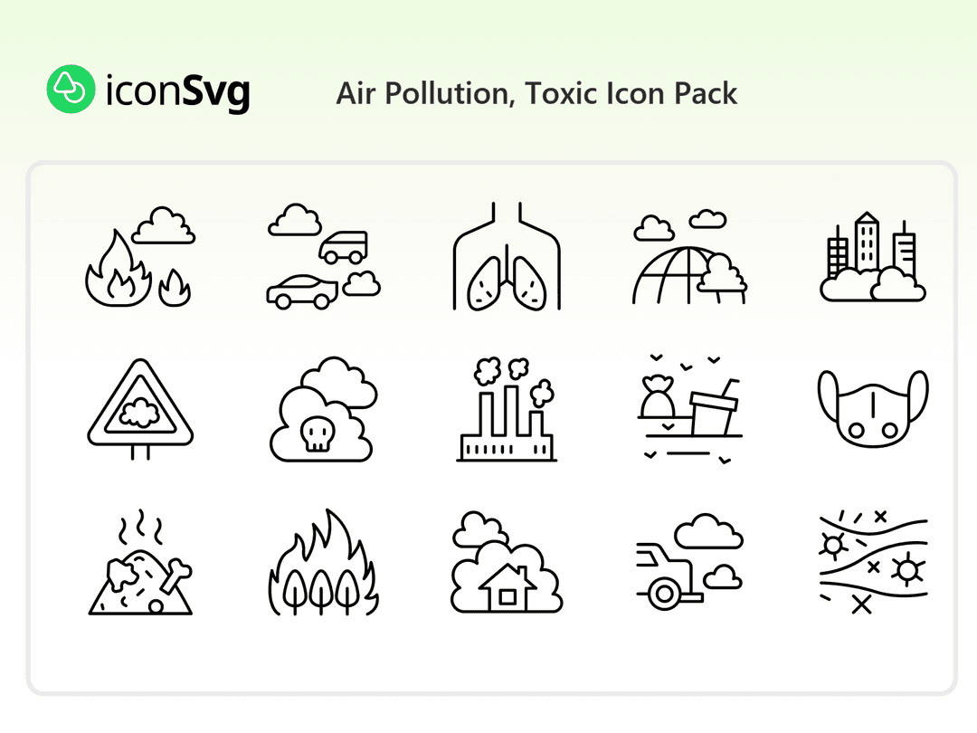 Air Pollution, Toxic Icon Pack