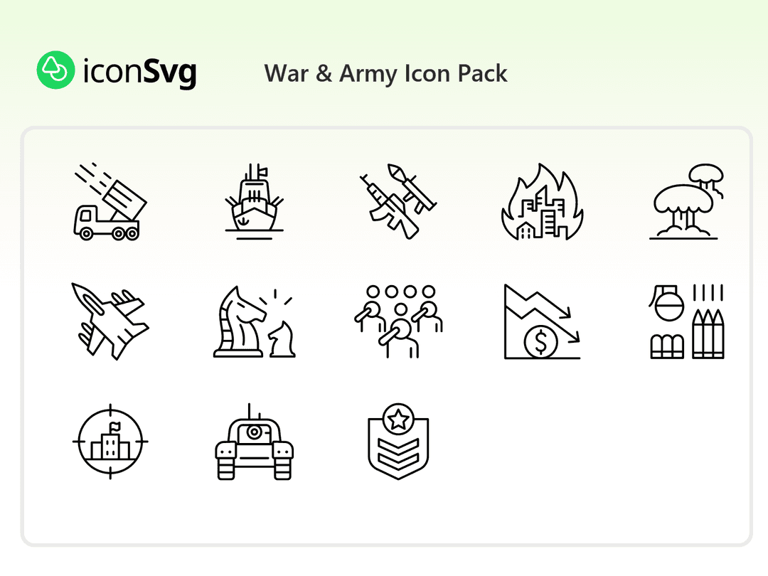 War & Army Icon Pack