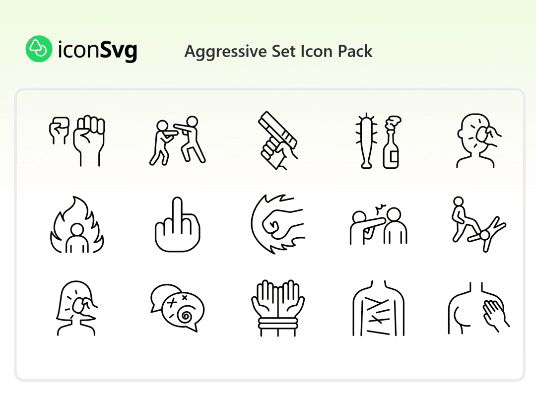 Aggressive Set Icon Pack