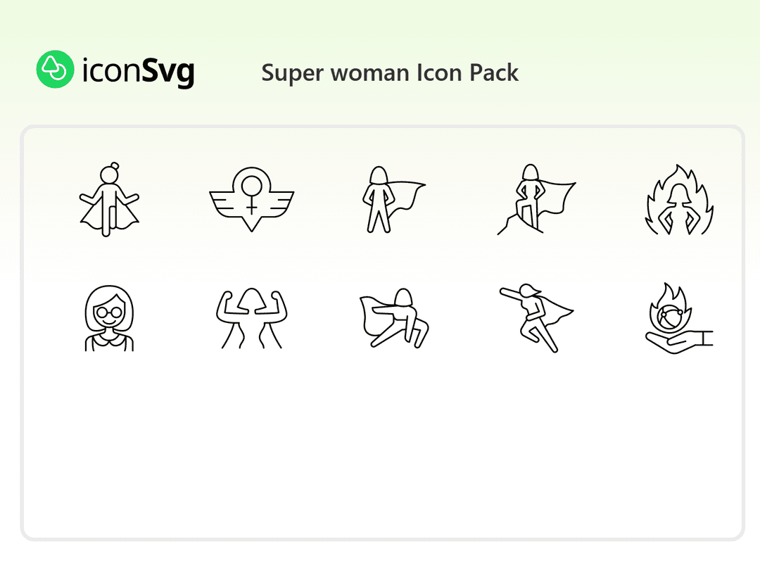 Super Frau Symbol paket