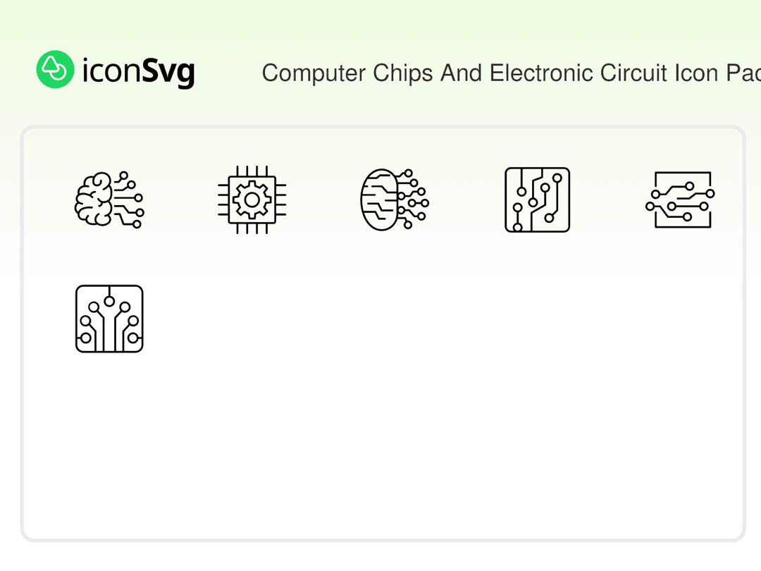 ComputerChips und elektronische Schaltung Symbol paket