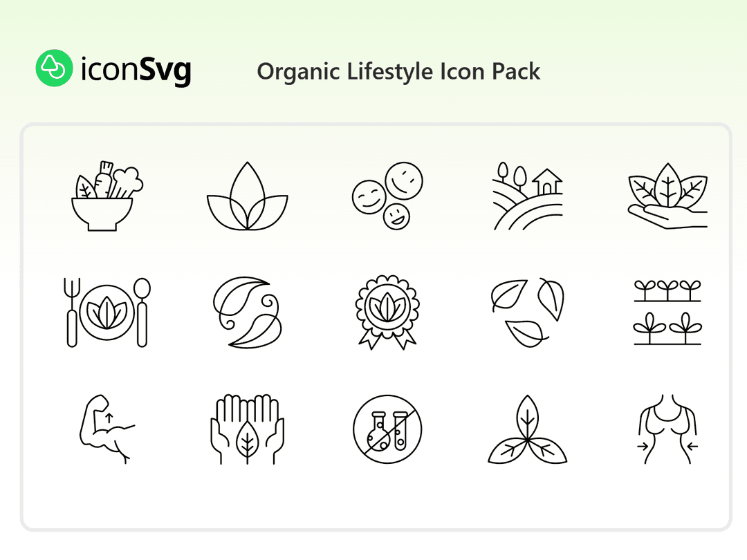 Organic Lifestyle Icon Pack