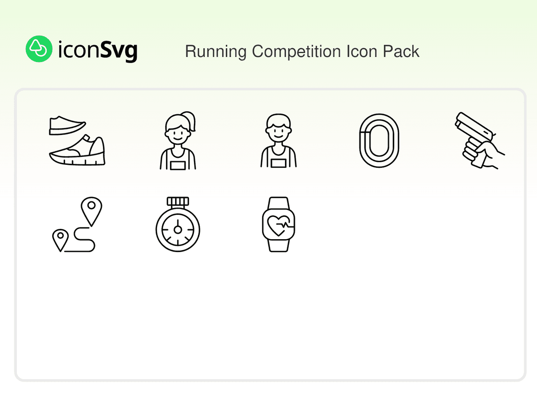 Running Competition Icon Pack