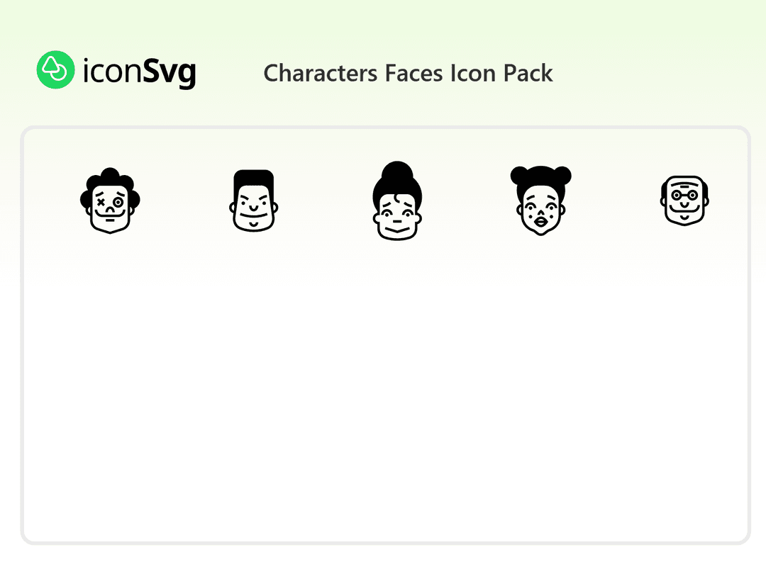 Characters Faces Icon Pack