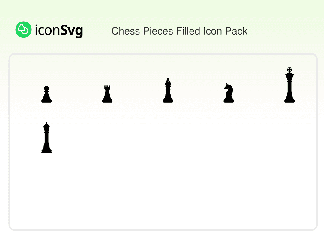 Chess Pieces Filled Icon Pack