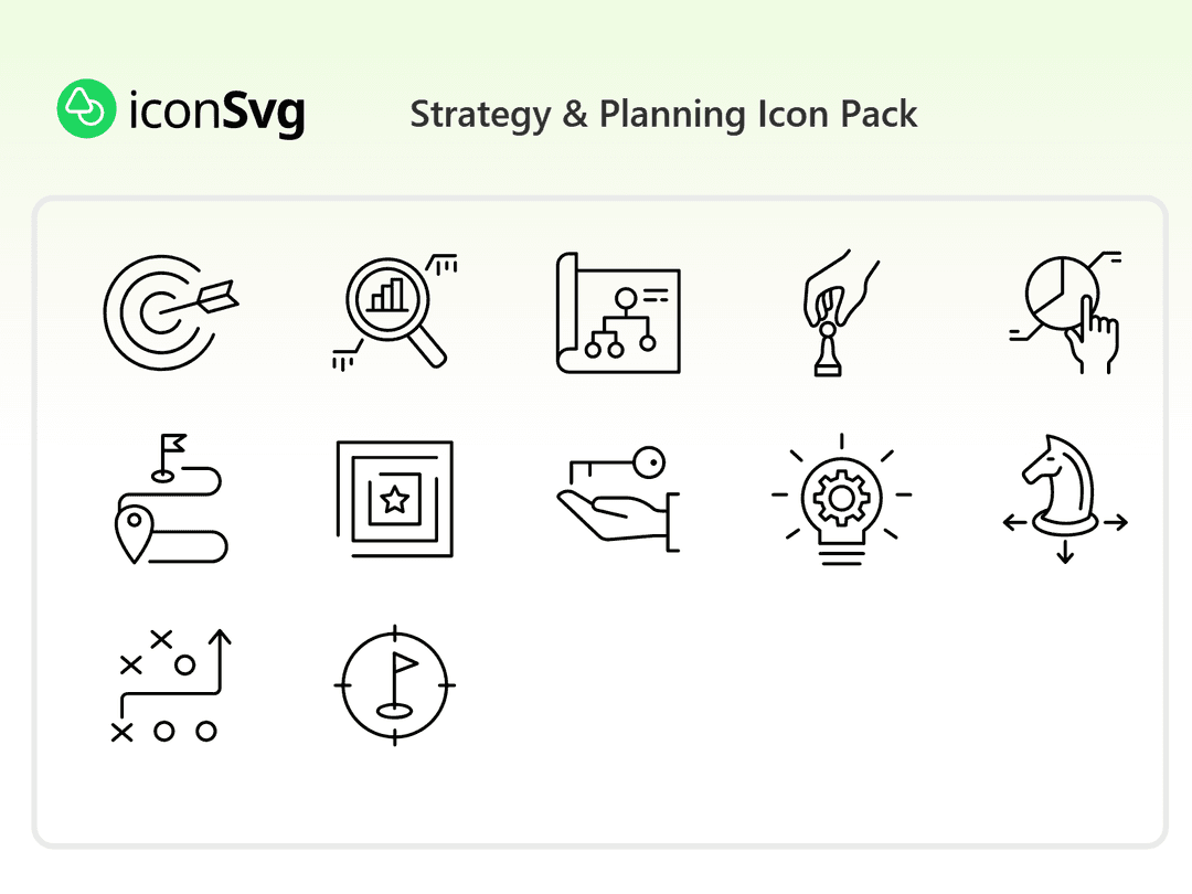 Strategy & Planning Icon Pack