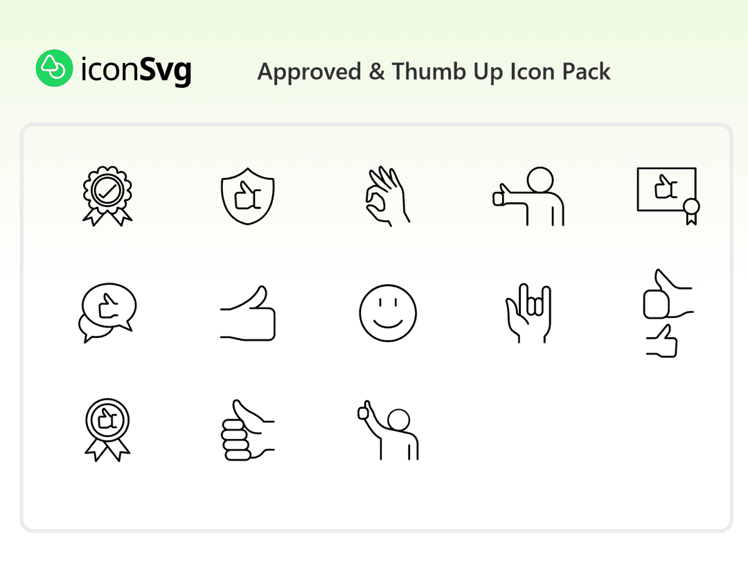 Approved & Thumb Up Icon Pack