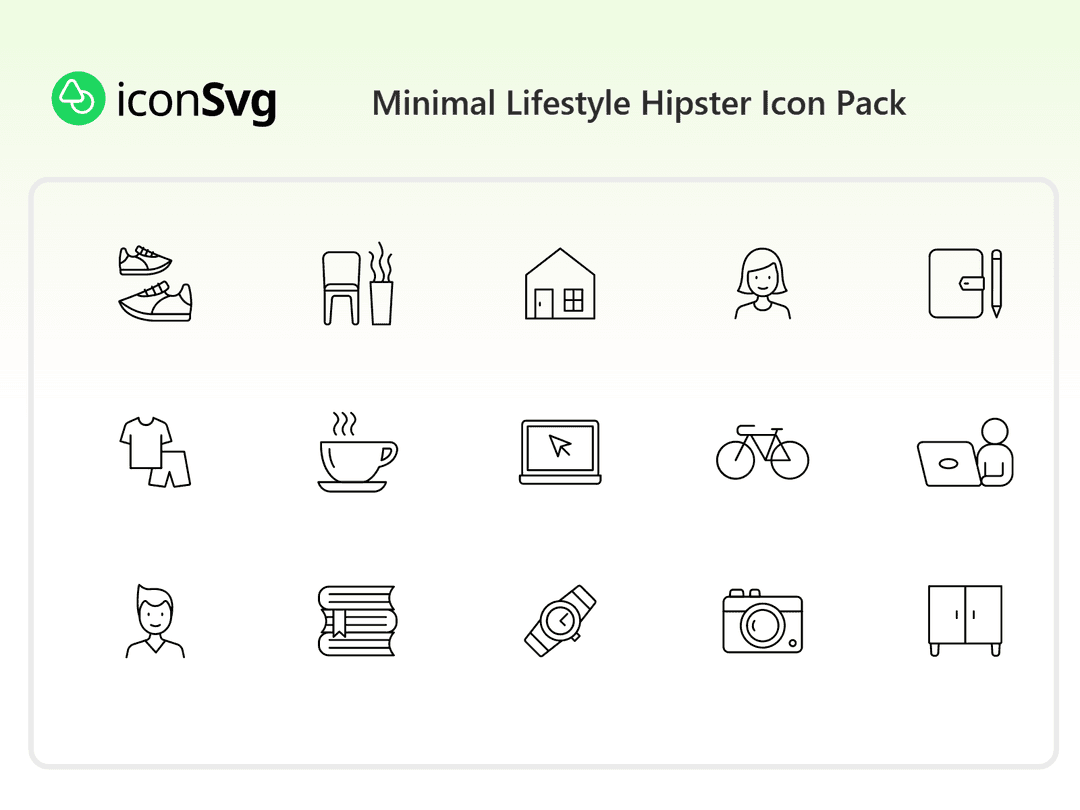 Minimal Lifestyle Hipster Icon Pack
