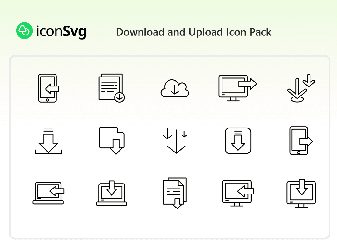Download and Upload Icon Pack