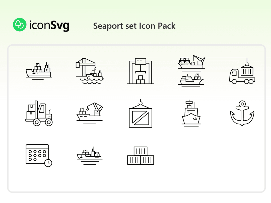 Seaport set Icon Pack