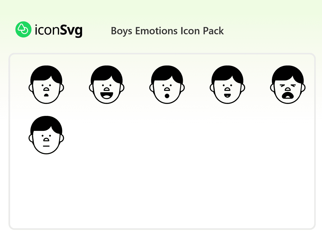 Boys Emotions Icon Pack