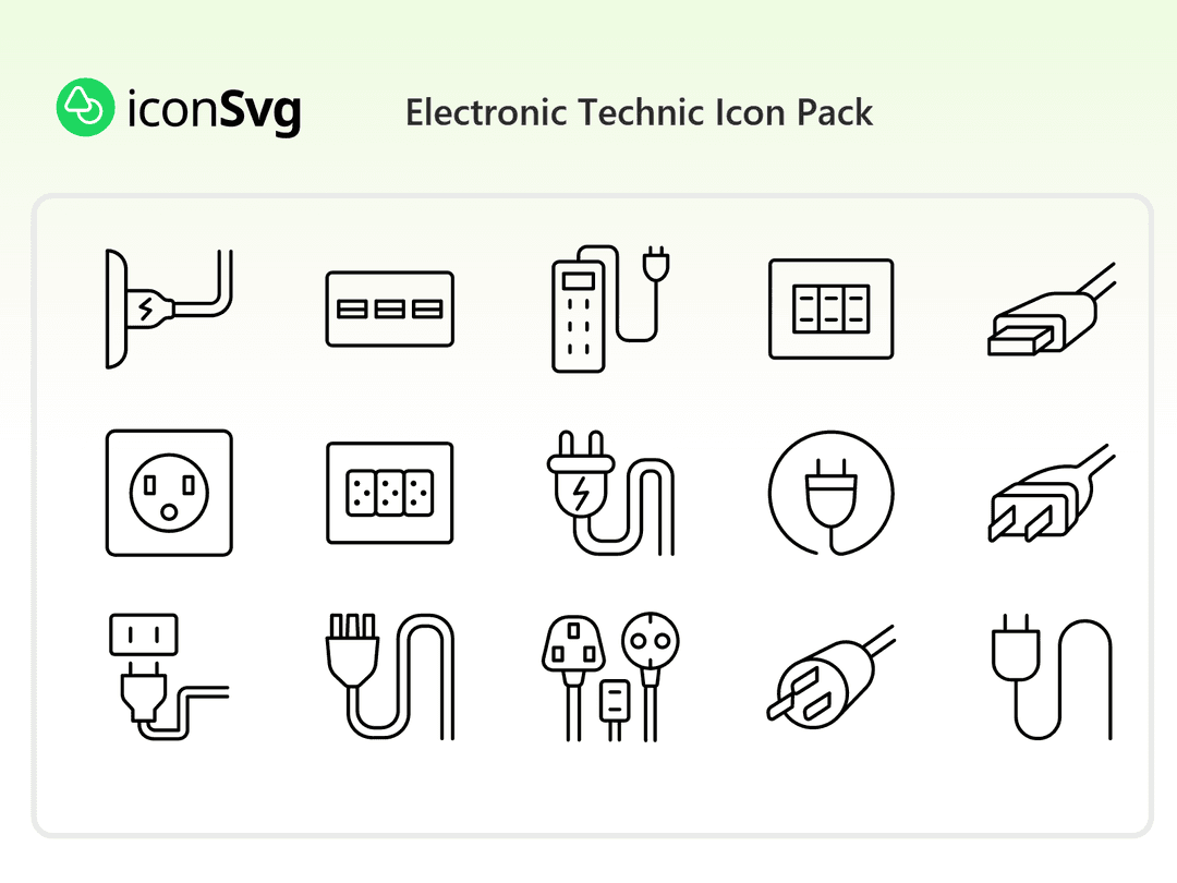 Elektronische Technik Symbol paket