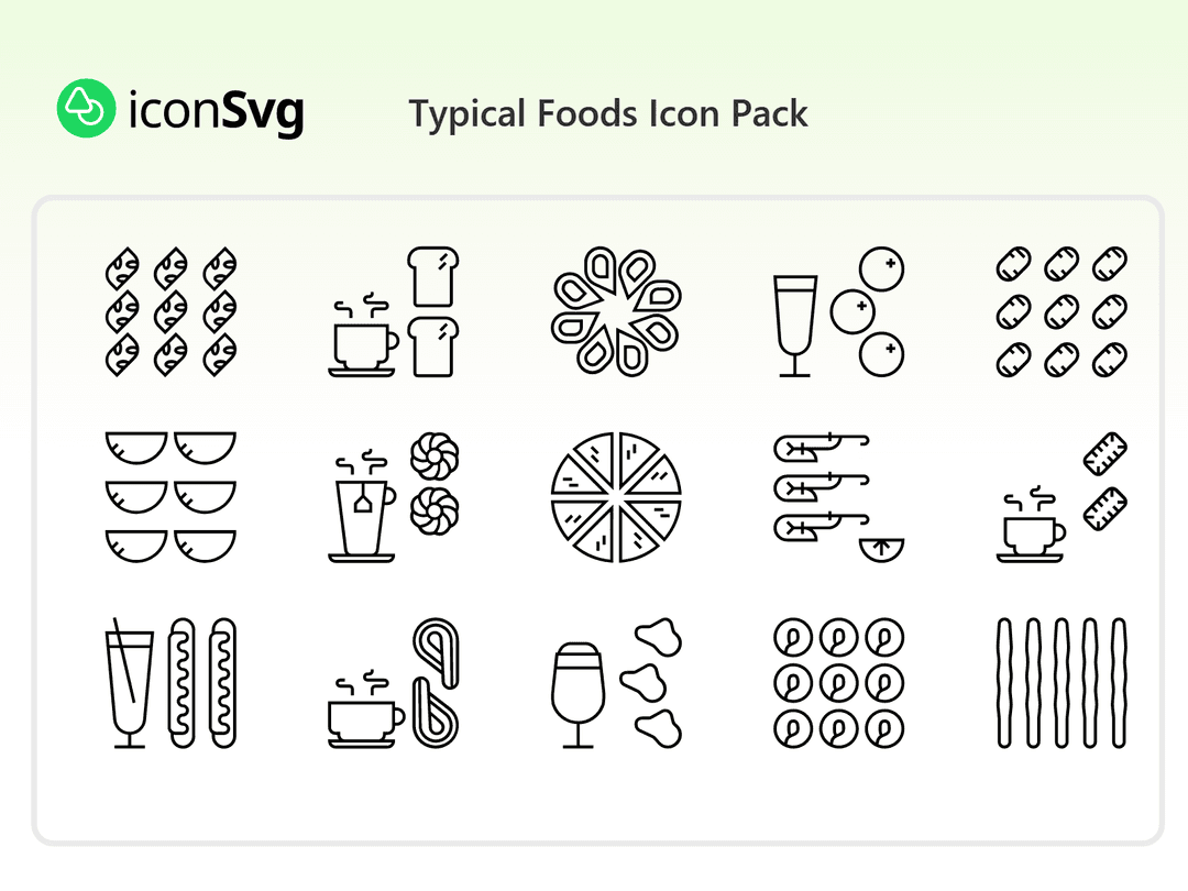 Typical Foods Icon Pack