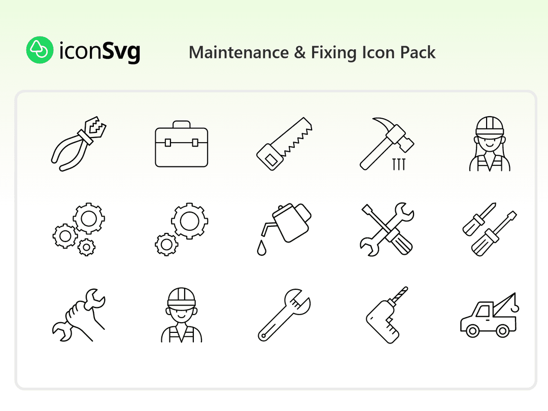 Maintenance & Fixing Icon Pack
