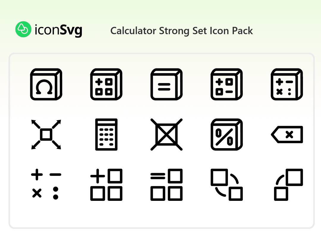 Calculator Strong Set Icon Pack