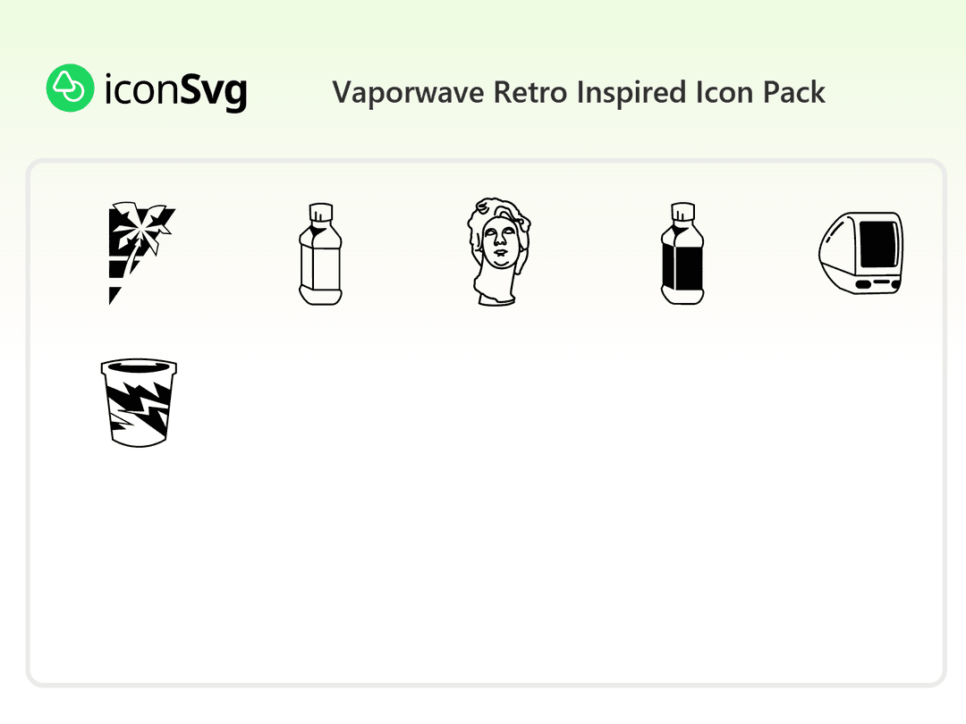 Vaporwave Retro Inspired Icon Pack