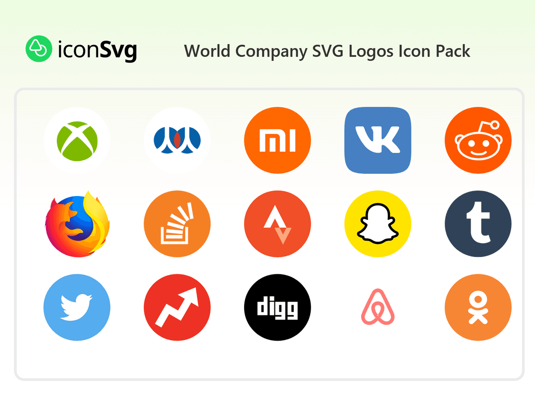 World Company SVG Logos Icon Pack