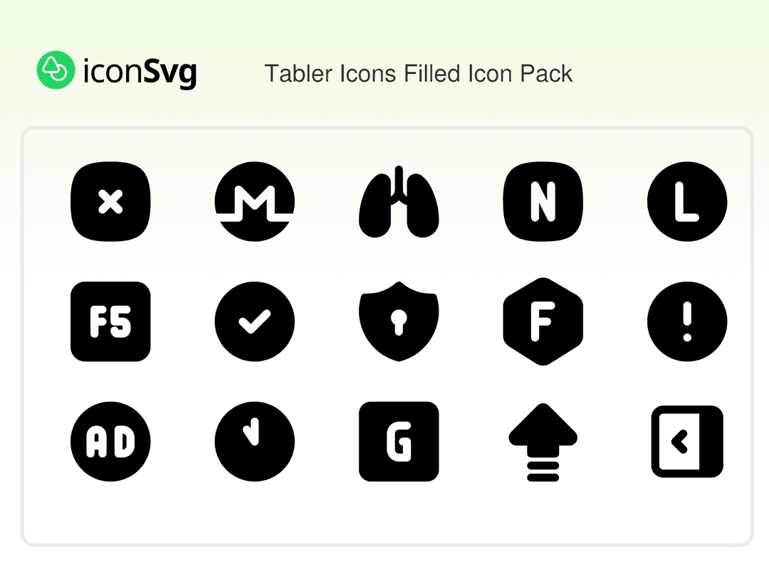 Tabler Icons Filled Icon Pack