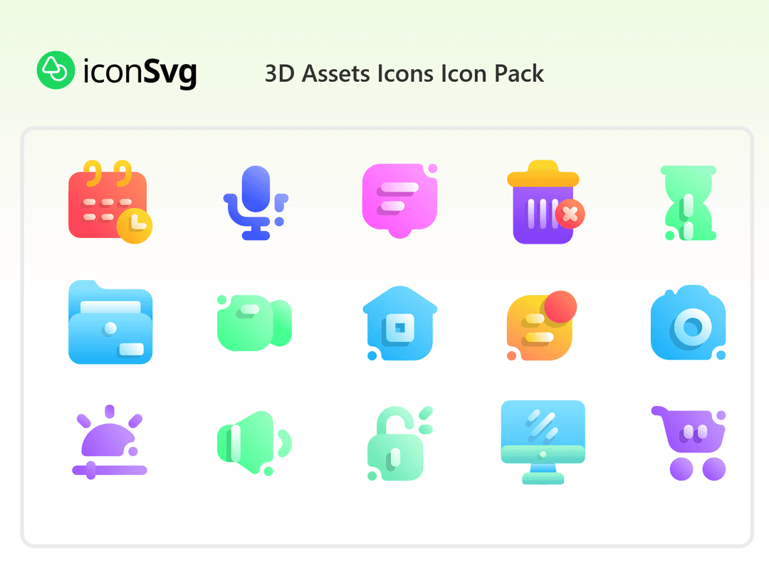 3D Assets Icons Icon Pack