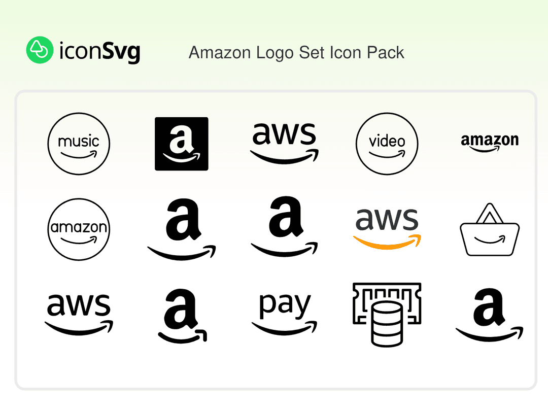 Свободный набор значков SVG Логотип Амазона