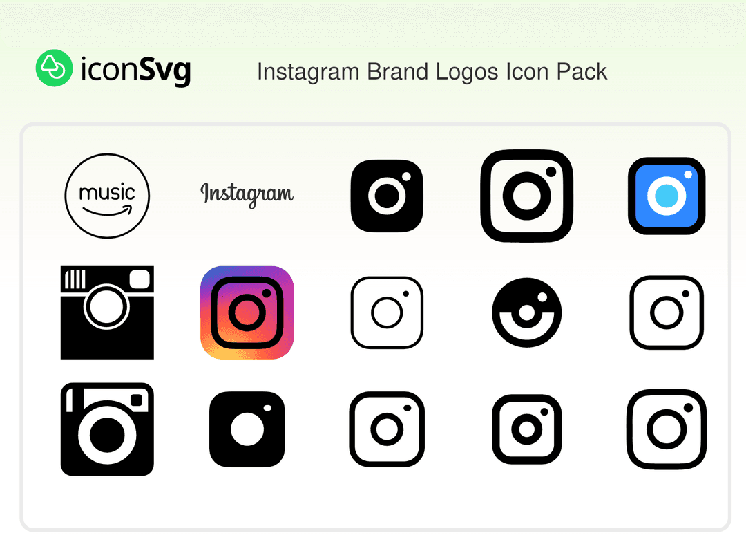 Свободный набор значков SVG Логотипы бренда Instagram