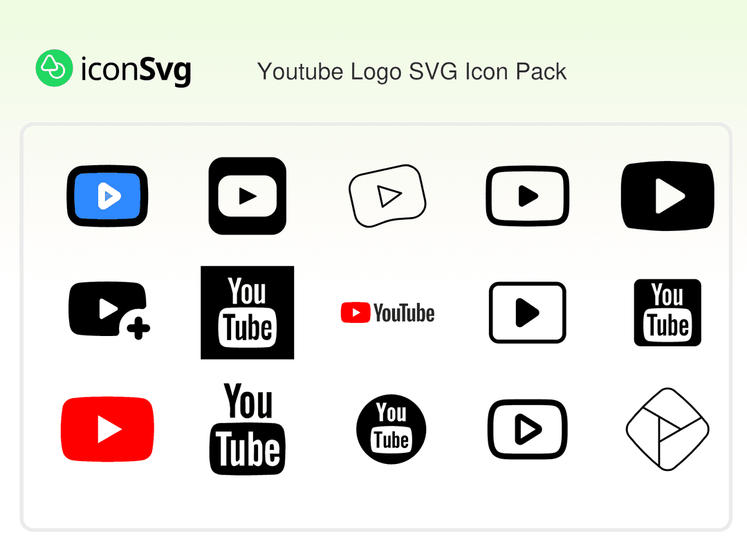 Youtube Logo SVG SVG Symbol paket