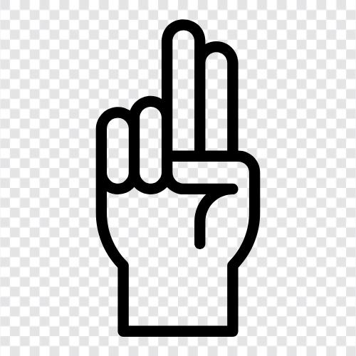 2nd finger, middle finger, ring finger, little finger th Значок svg