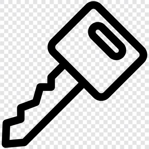 eine Metallscheibe mit einem Loch in der Mitte, verwendet, um zu öffnen und zu verriegeln, Schlüssel symbol