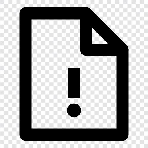 Warning file icon svg