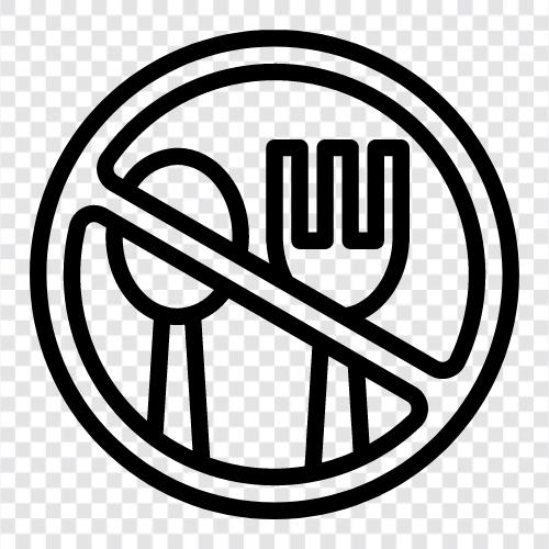 abstaining from food, caloric restriction, clean eating, intermittent fasting icon svg