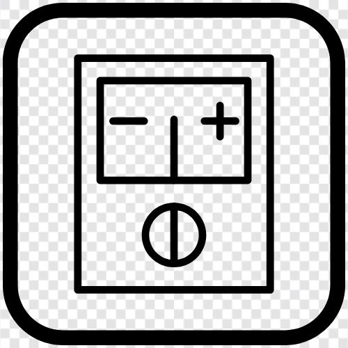 AC Voltmeter, DC Voltmeter, Resistance Voltmeter, Voltmeter icon svg