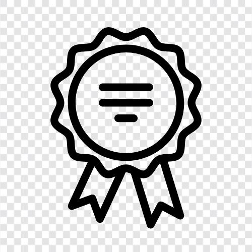 accolade, prize, commendation, certificate icon svg