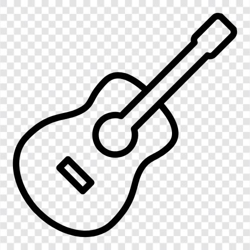 acoustic, electric, guitars, guitars for beginners icon svg