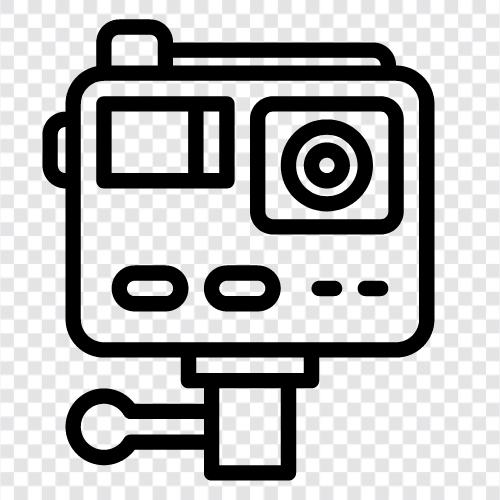 action camera accessories, action camera mounts, action, Action camera icon svg